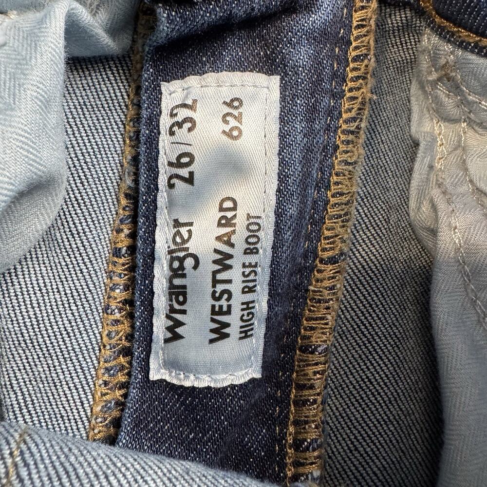 Wrangler Jeans Womens 26x32 Blue Westward 626 High Rise Bootcut Western Denim - Picture 7 of 8